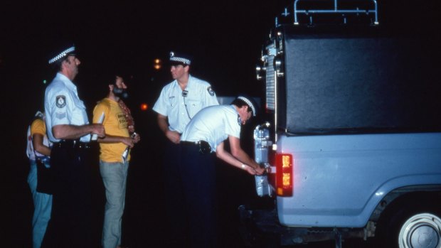 Billy Snow during one of his many arrests, this time at the Sydney Opera House.