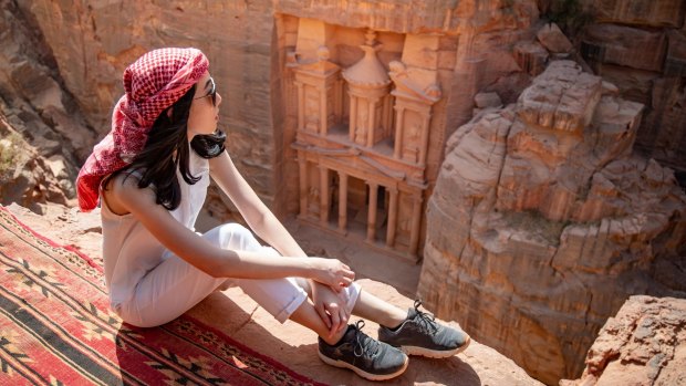 Petra, Jordan. Being a female traveller in the Middle East has its challenges, but there are benefits as well. 