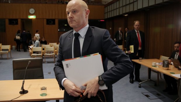 CBA chief Ian Narev was the first to cop a grilling. 