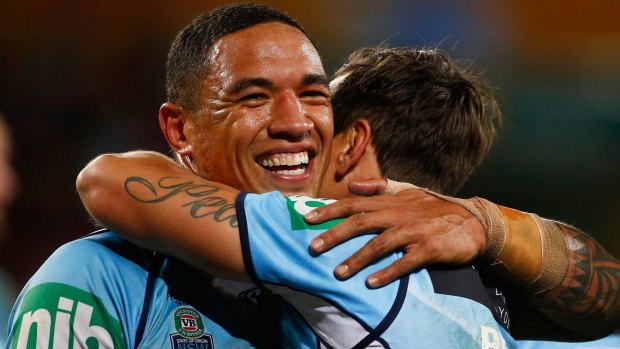 Bad break: Tyson Frizell could miss out on a potential series sealer in State of Origin Game 2, after being taken to hospital for x-rays over a possible fractured rib.