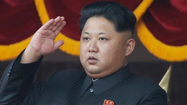 North Korean leader Kim Jong-un salutes at a parade in Pyongyang, North Korea, last year.