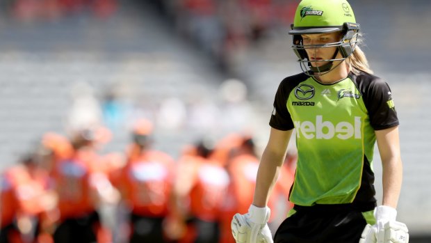 Burnt out: Sydney Thunder lost their semi-final to Perth Scorchers in Perth, despite finishing well clear of the WA side.