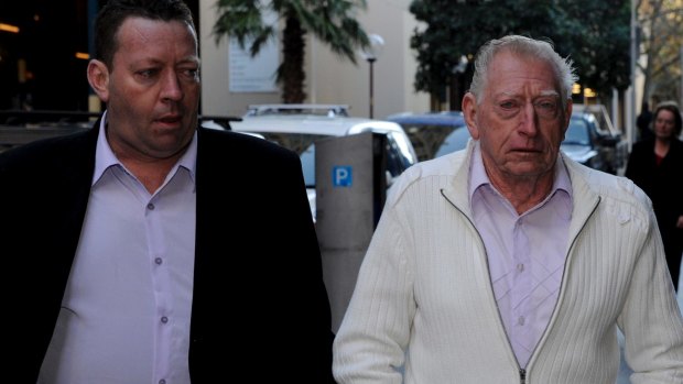 David Auchterlonie's father and grandfather, both named David, at Matthew Milat and Cohen Klein's trial in 2012.