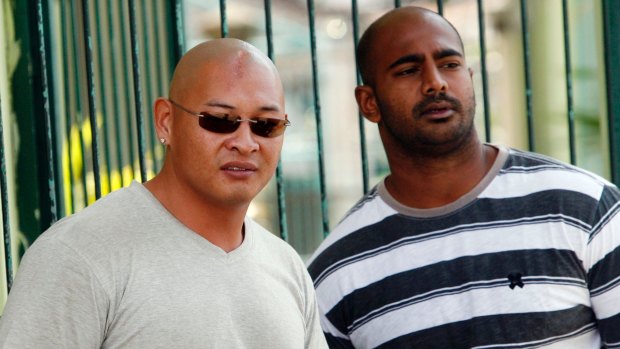 Andrew Chan, left, with Myuran Sukumaran  inside Kerobokan prison in 2011. 