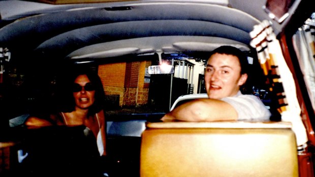 Joanne Lees and Peter Falconio in their campervan before Mr Falconio's murder.