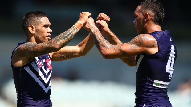 It would still be some time before Harley Bennell high-fives Michael Walters at AFL level.
