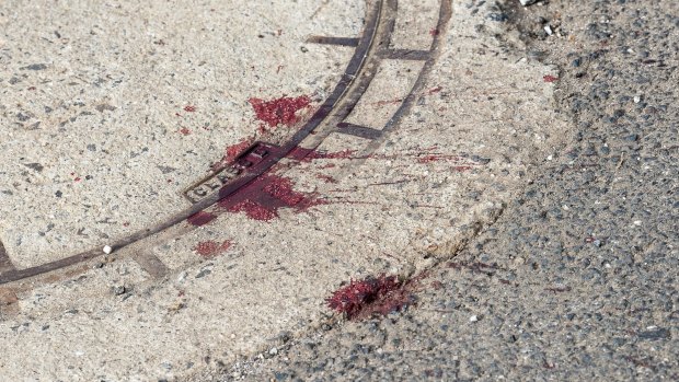 There was a trail of blood next to Mr Bondar's body.