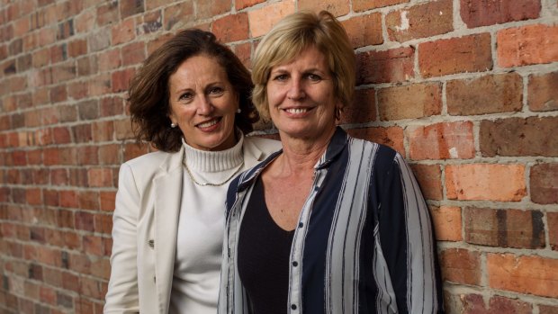 Oxfam Australia CEO Helen Szoke (left) and her sister Yvonne Campbell.