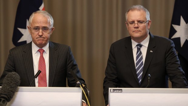 Prime Minister Malcolm Turnbull and Treasurer Scott Morrison during the election campaign.