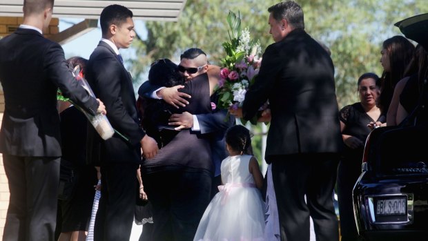 Family and friends farewelled the toddler, who was called "our little princess".