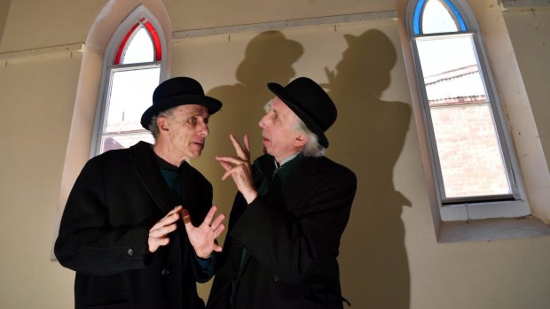 John Jacobs and William Henderson in Waiting for Godot.