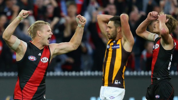 The best of times: Essendon beat Hawthorn early in 2015.