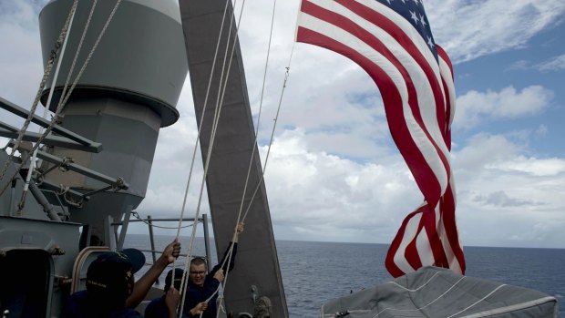 The US Navy has sent a guided-missile destroyer near China's artificial islands. 