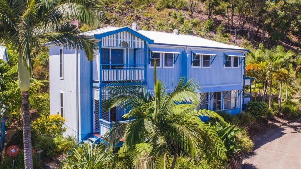 A beachfront villa at Tangalooma Island Resort.