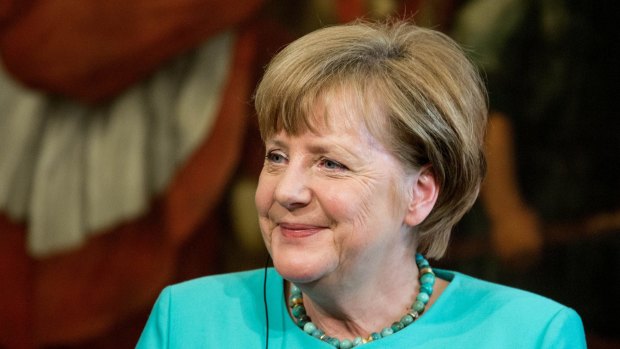 German chancellor Angela Merkel in Rome on Thursday. 