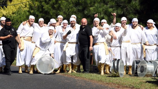 Dancers at Kat Mehajer's nuptials.