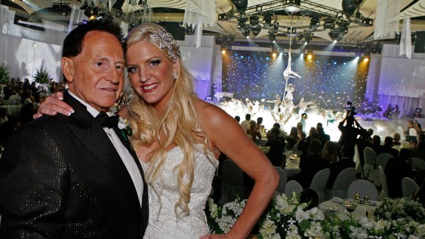 Happier times: Brynne Edelsten with her former husband Geoffrey on their wedding day in 2009. 