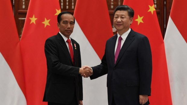 Indonesian President Joko Widodo and Chinese President Xi Jinping.