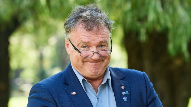 Senator Rod Culleton faces the music in Perth on Wednesday.