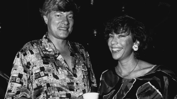 Geoffrey Robertson and Kathy Lette in March 1992.