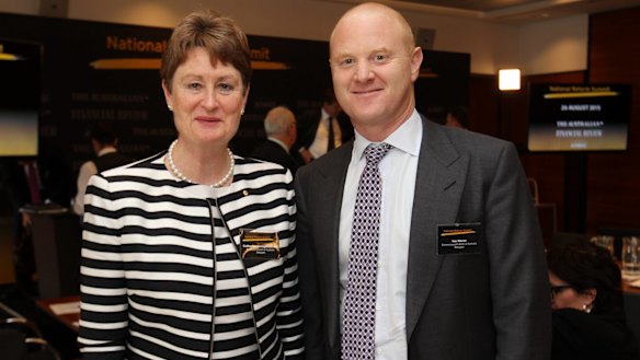 CBA chairman Catherine Livingstone with CEO Ian Narev.