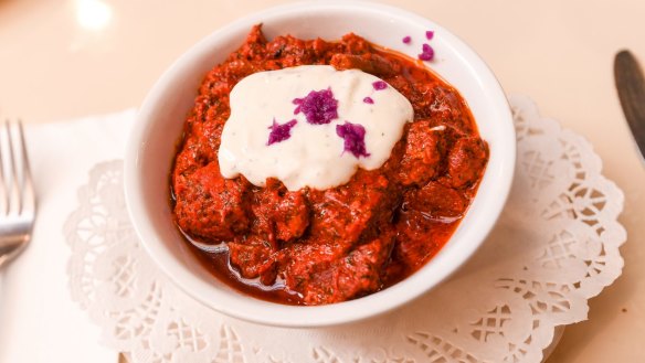 Lamb lawand with yoghurt.