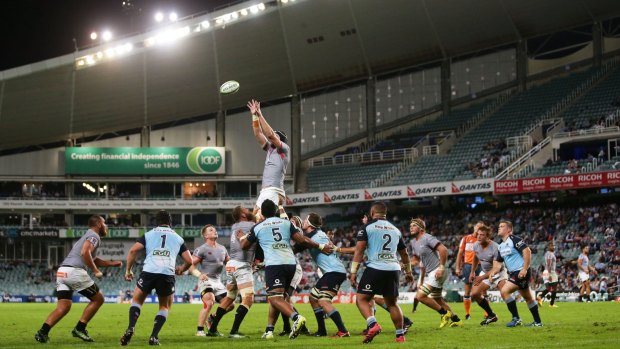 Empty seats: Only 10,555 turned up to watch the Waratahs take on the Kings.
