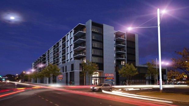 An artist's image of the development at the Antill and Badham streets corner. 