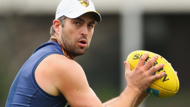 Defensive cracks: Brian Lake was beaten by Josh Kennedy in the qualifying final.