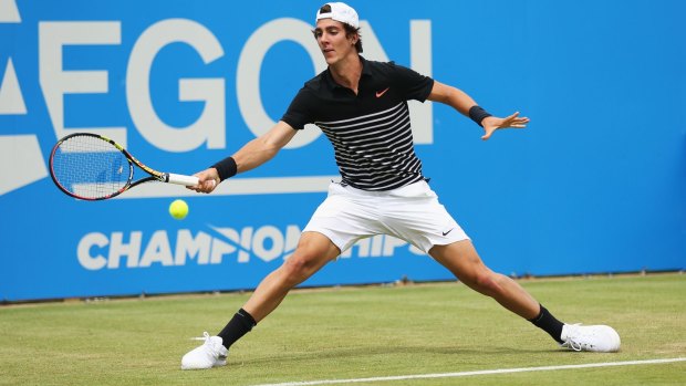 Sacrifices: Thanasi Kokkinakis sometimes finds the going tough on the international circuit, but the pluses outweigh the negatives. 