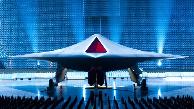 A 2013 picture of an unmanned British stealth drone that can fly faster than the speed of sound. Flight testing for the drone was carried out in Australia.  