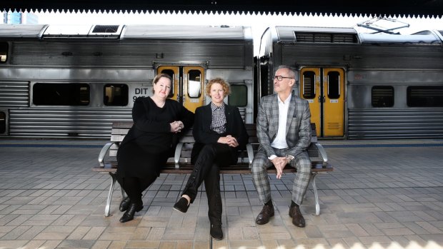 Carriageworks director Lisa Havilah, MCA director Elizabeth Ann Macgregor and AGNSW director Michael Brand say their new Australian art biennial will not compete with the Biennale of Sydney.