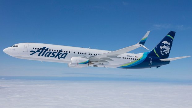 An Alaska Airlines Boeing 737. 