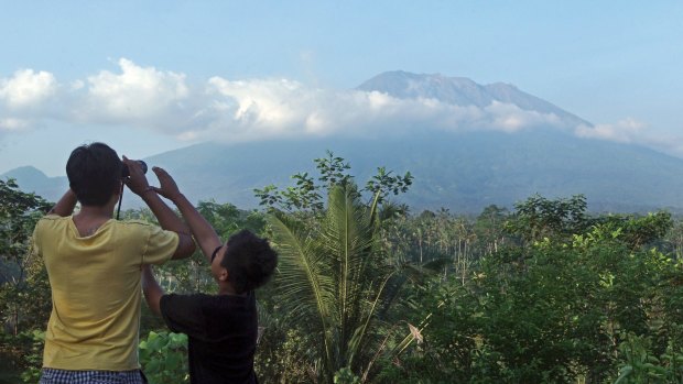 Mount Agung last erupted in 1963 with devastating consequences for people living nearby.