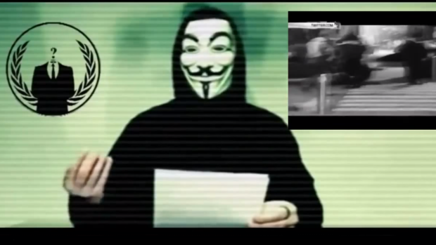 A self-proclaimed member of Anonymous posts a video declaring war on Islamic State.