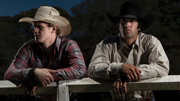 Brock Radford (left) and Cliff Richardson will both feature in the Professional Bull Riding Global Cup to take place in Sydney next year. 