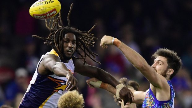 Nic Naitanui of the Eagles in action last weekend.