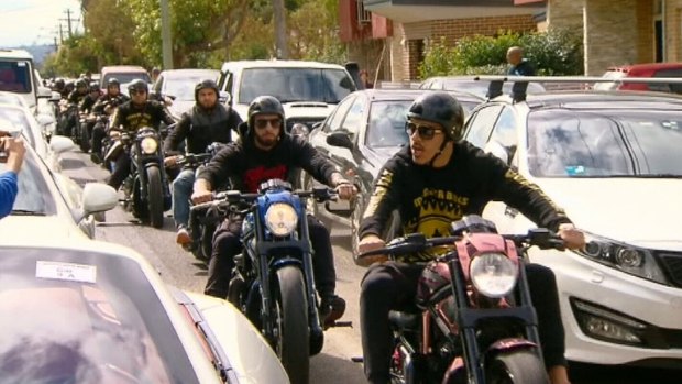 A motorcade accompanied the wedding procession through the streets of Auburn.