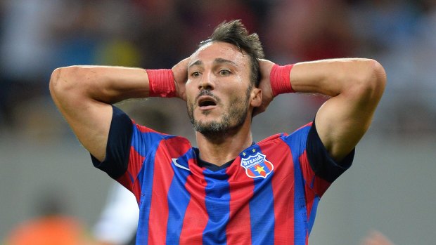 Strike force: Federico Piovaccari during his loan spell with Steaua Bucuresti.