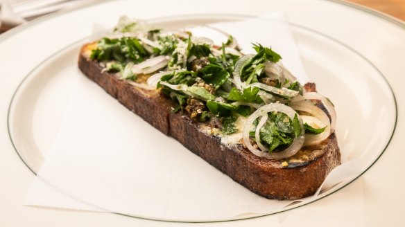 Smoked bone marrow toast.