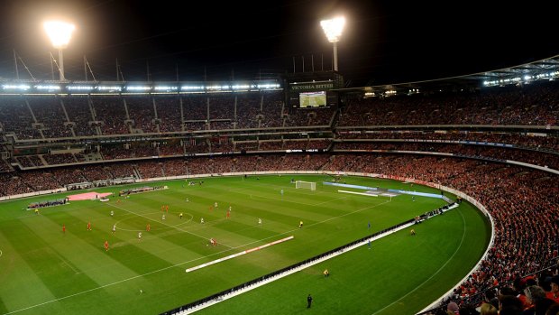 Fans pack the MCG for last year's Melbourne Victory v Liverpool match.