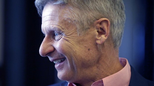 Libertarian presidential candidate former New Mexico Governor Gary Johnson.