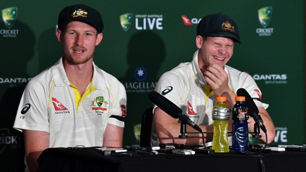 Steve Smith is in stitches at questions asked of Cameron Bancroft about England wicketkeeper Jonny Bairstow.