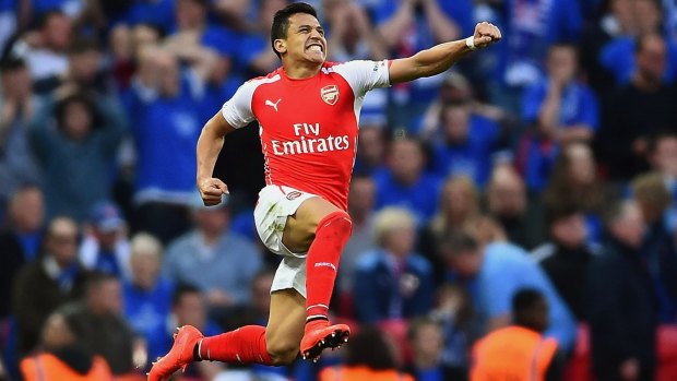 Keeping his eye on the prize: Arsenal's Alexis Sanchez.