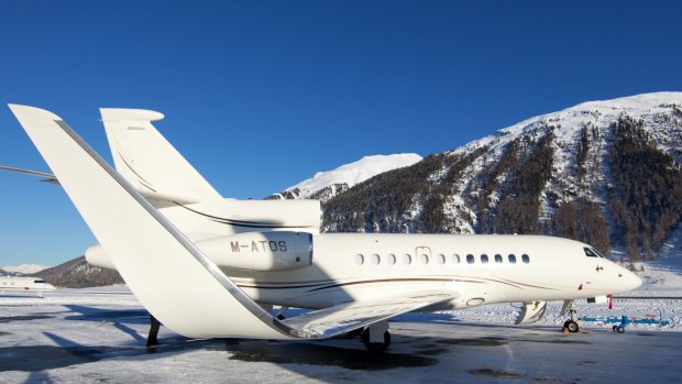 Vagit Alekperov  gets about in a Dassault Falcon 900EX, a tri-engine executive jet. The aircraft has a sticker price of around $US40 million.