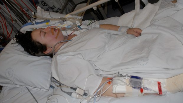 In a coma for two weeks: April-lee Gillen.