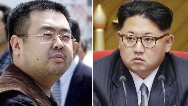 Kim Jong Nam, left, and North Korea's leader Kim Jong-un