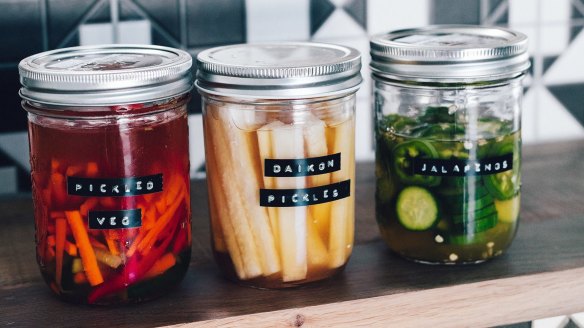 Homemade pickled veg are quick and easy to make.