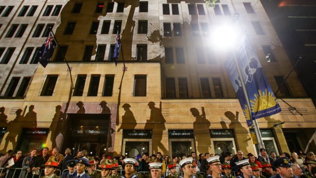 The Anzac Day dawn service in Sydney's Martin Place.