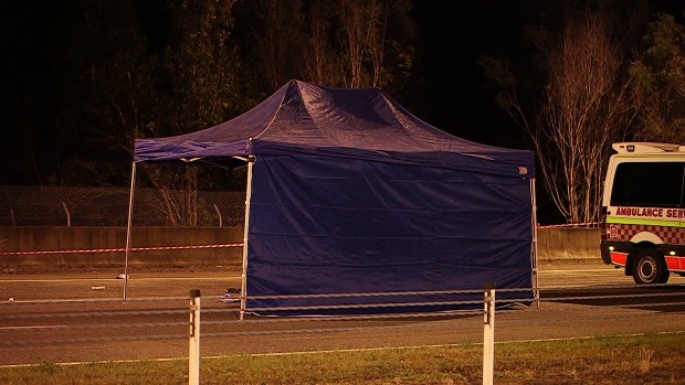 The scene of a fatal shooting near Coffs Harbour in northern NSW.  